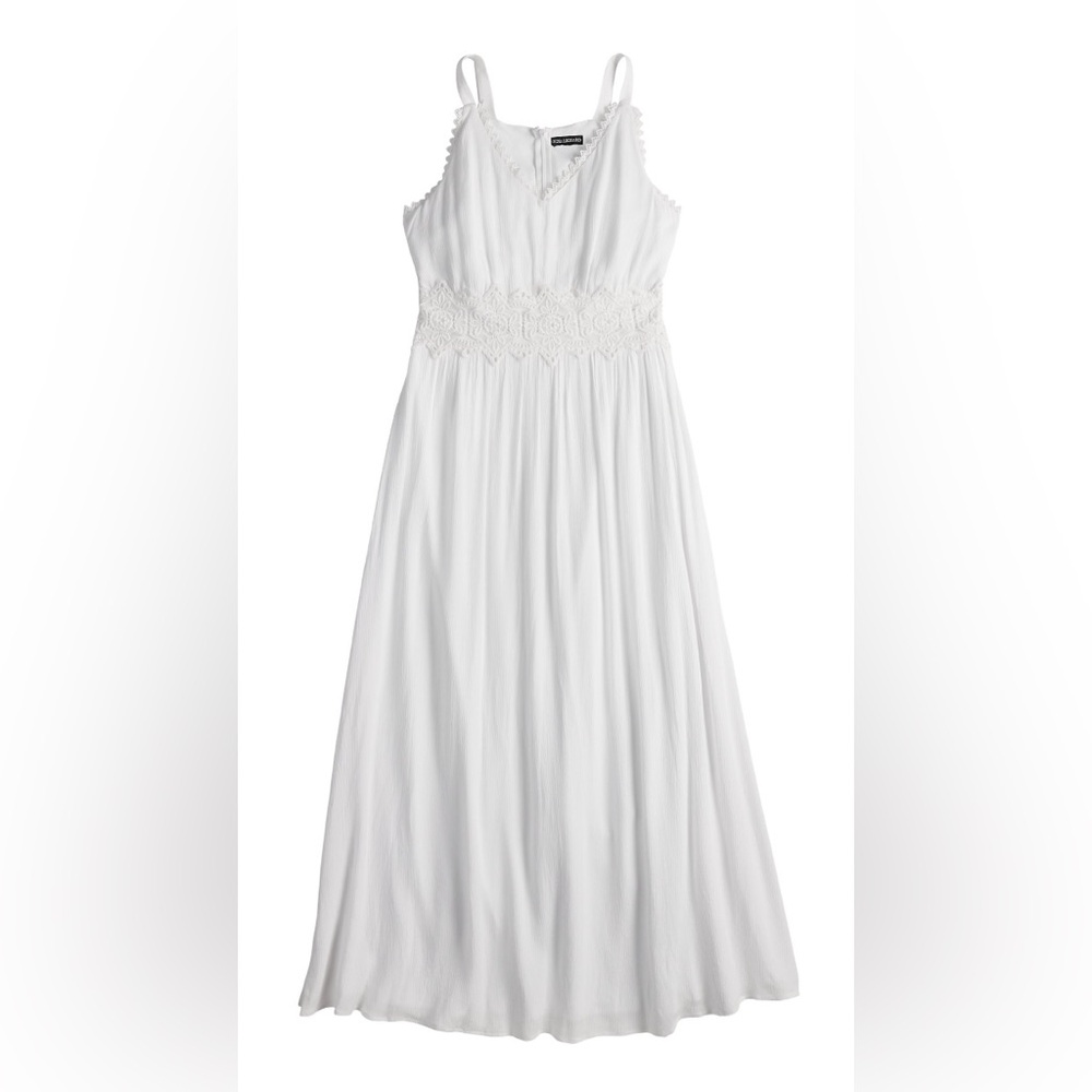 Nina Leonard white maxi dress